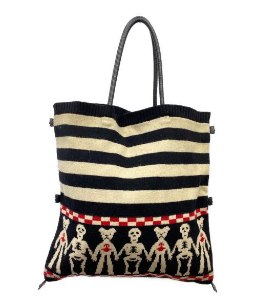 Vivienne Westwood（ヴィヴィアンウエストウッド）Vivienne Westwood (ヴィヴィアンウエストウッド) ニットトートバッグ ブラックの古着・服飾アイテム
