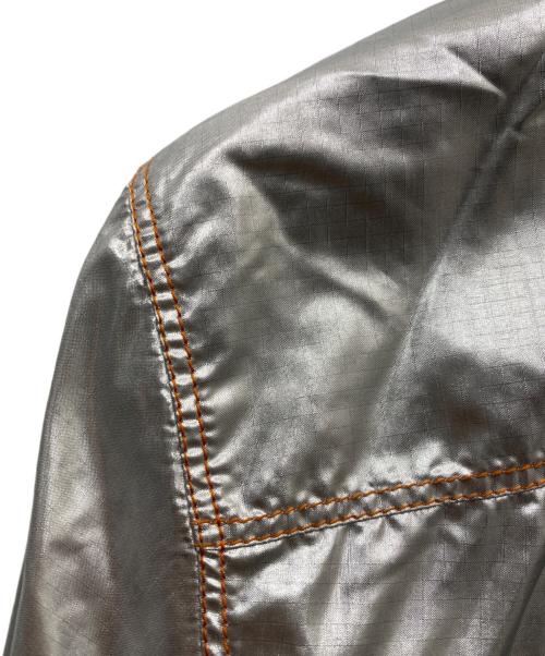 PRADA（プラダ）PRADA (プラダ) コーティングステッチシャツ シルバー×オレンジ サイズ:41の古着・服飾アイテム