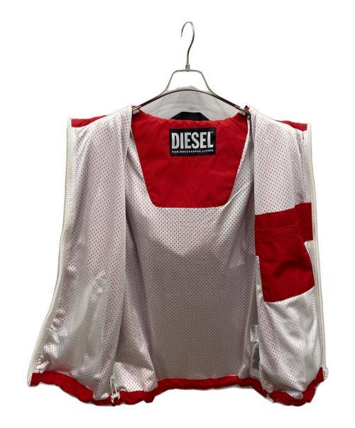 DIESEL（ディーゼル）DIESEL (ディーゼル) フーデッドジャケット レッド サイズ:Sの古着・服飾アイテム