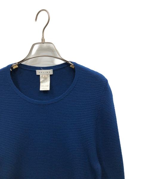 CELINE（セリーヌ）CELINE (セリーヌ) ニット ブルー サイズ:Mの古着・服飾アイテム