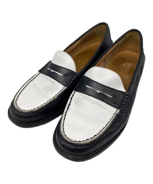 BEAUTY&YOUTH（ビューティーアンドユース）BEAUTY&YOUTH (ビューティーアンドユース) スリムローファー ブラック×ホワイト サイズ:26㎝の古着・服飾アイテム