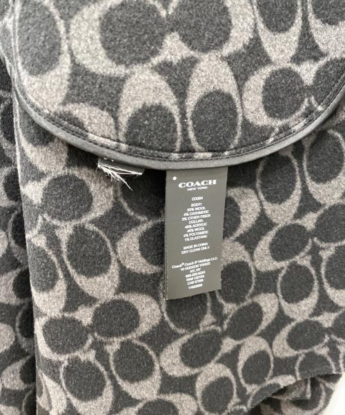 COACH（コーチ）COACH (コーチ) クラシック ダブル フェイス ケープ ブラック サイズ:Lの古着・服飾アイテム