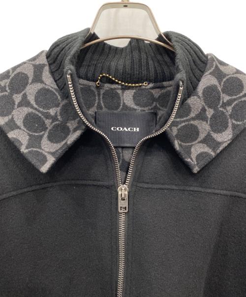 COACH（コーチ）COACH (コーチ) クラシック ダブル フェイス ケープ ブラック サイズ:Lの古着・服飾アイテム