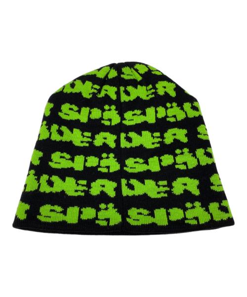 SP5DER（スパイダー）SP5der (スパイダー) fuzzy logo  skully グリーンの古着・服飾アイテム