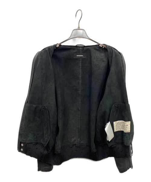 DIESEL（ディーゼル）DIESEL (ディーゼル) ラムレザージャケット ブラック サイズ:Mの古着・服飾アイテム