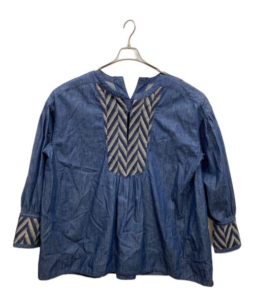 Ripo trenta anni（リポトレンタアンニ）Ripo trenta anni (リポトレンタアンニ) 長袖ブラウス インディゴ サイズ:FREEの古着・服飾アイテム