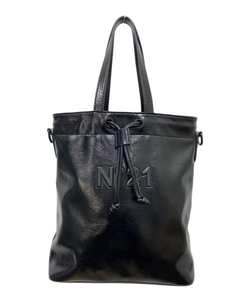 N°21（ヌメロヴェントゥーノ）N°21 (ヌメロヴェントゥーノ) エンボスロゴ2WAYトートバッグ ブラックの古着・服飾アイテム