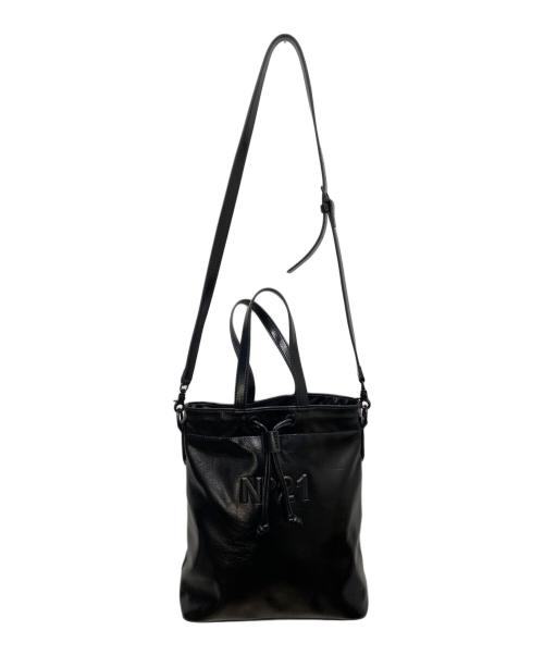 N°21（ヌメロヴェントゥーノ）N°21 (ヌメロヴェントゥーノ) エンボスロゴ2WAYトートバッグ ブラックの古着・服飾アイテム