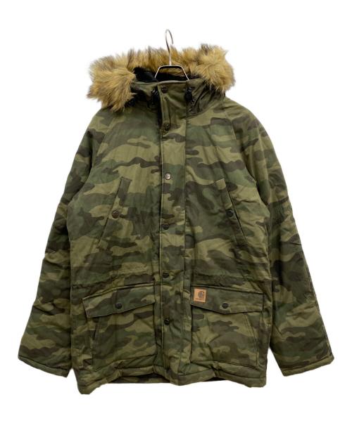 Carhartt WIP（カーハート ワークインプログレス）CARHARTT WIP (カーハート ワークインプログレス) TRAPPER PARKA グリーンカモ サイズ:Lの古着・服飾アイテム
