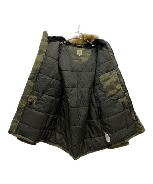 Carhartt WIP（カーハート ワークインプログレス）CARHARTT WIP (カーハート ワークインプログレス) TRAPPER PARKA グリーンカモ サイズ:Lの古着・服飾アイテム