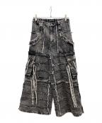 REFLEMレフレム）の古着「デザインデニムパンツ」｜ブラック