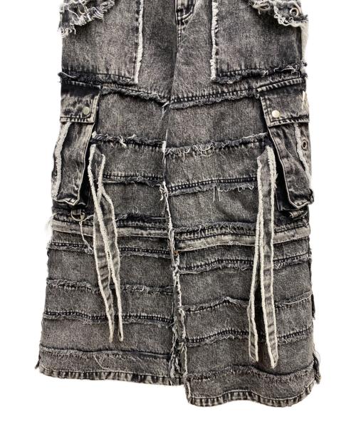 REFLEM（レフレム）REFLEM (レフレム) デザインデニムパンツ ブラック サイズ:FREEの古着・服飾アイテム