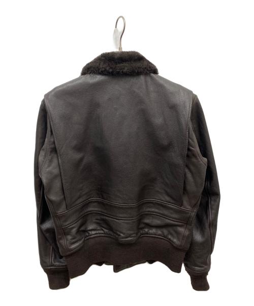 cooper（クーパー）cooper (クーパー) A-2レザーフライトジャケット ブラウン サイズ:40Rの古着・服飾アイテム