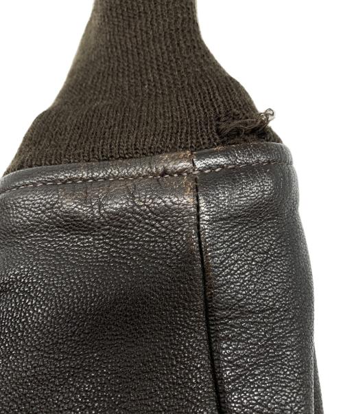 cooper（クーパー）cooper (クーパー) A-2レザーフライトジャケット ブラウン サイズ:40Rの古着・服飾アイテム