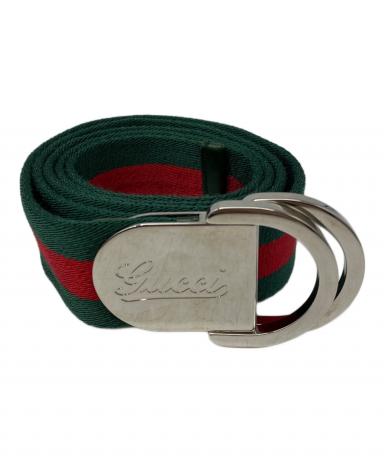 中古・古着通販】GUCCI (グッチ) シェリーラインリングベルト レッド