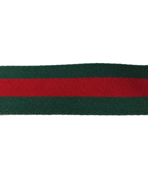 GUCCI（グッチ）GUCCI (グッチ) シェリーラインリングベルト レッド×グレーの古着・服飾アイテム