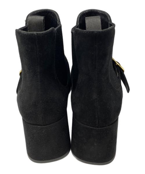 PRADA（プラダ）PRADA (プラダ) サイドゴアスエードブーツ ブラック サイズ:36の古着・服飾アイテム