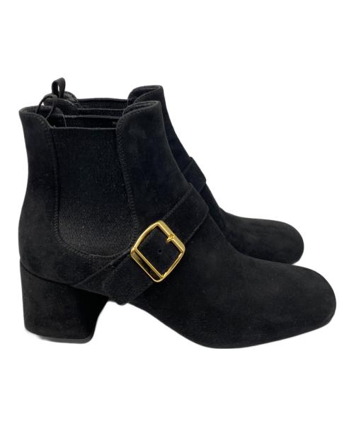 PRADA（プラダ）PRADA (プラダ) サイドゴアスエードブーツ ブラック サイズ:36の古着・服飾アイテム