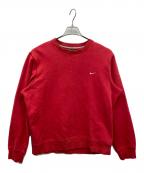 ）の古着「クルーネックスウォッシュ刺繍スウェット」｜レッド