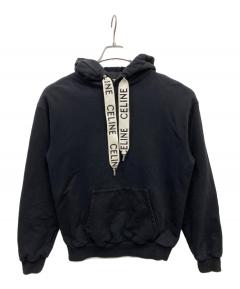 中古・古着通販】CELINE (セリーヌ) ロゴフーディー ドローコードプル
