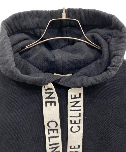 CELINE（セリーヌ）CELINE (セリーヌ) ルーズ フーディー ブラック サイズ:Sの古着・服飾アイテム