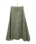 MADISON BLUE（マディソンブルー）の古着「バックサテンマキシフレアスカート」｜カーキ