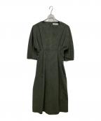 SAYAKA DAVISサヤカ デイヴィス）の古着「ベロア半袖ワンピース」｜カーキ