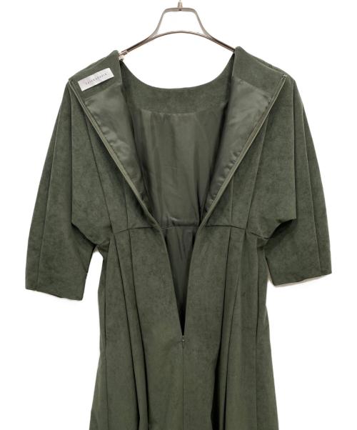 SAYAKA DAVIS（サヤカ デイヴィス）SAYAKA DAVIS (サヤカ デイヴィス) ベロア半袖ワンピース カーキ サイズ:2の古着・服飾アイテム