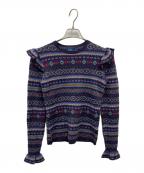 POLO RALPH LAURENポロ・ラルフローレン）の古着「フリルニット」｜ネイビー