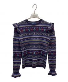 POLO RALPH LAUREN（ポロ・ラルフローレン）の古着「フリルニット」｜ネイビー