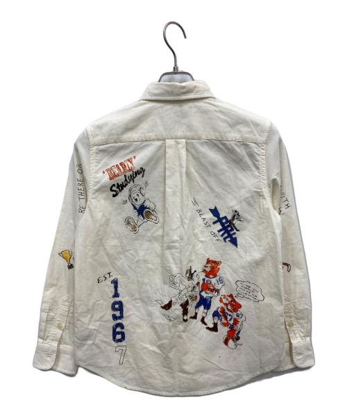 POLO RALPH LAUREN（ポロ・ラルフローレン）POLO RALPH LAUREN (ポロ・ラルフローレン) デザインコーデュロイシャツ ホワイト サイズ:キッズLの古着・服飾アイテム
