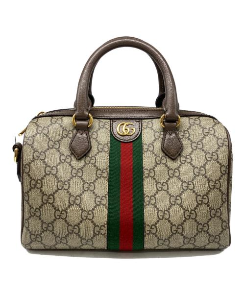 GUCCI（グッチ）GUCCI (グッチ) オフィディア スモール トップハンドルバッグ ブラウンの古着・服飾アイテム