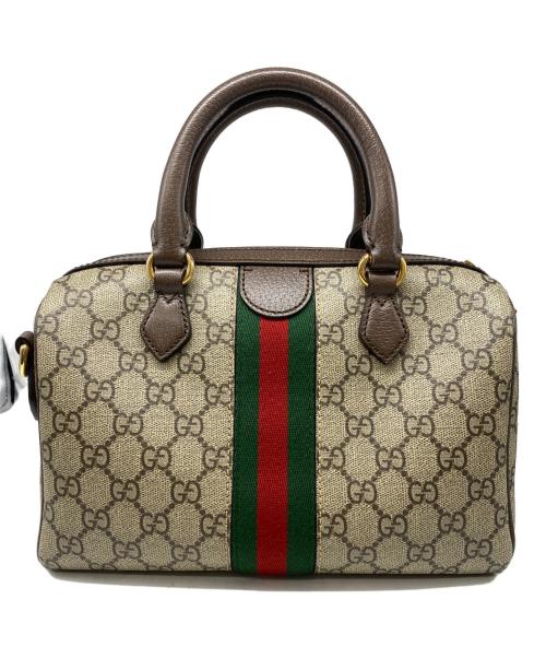 GUCCI（グッチ）GUCCI (グッチ) オフィディア スモール トップハンドルバッグ ブラウンの古着・服飾アイテム