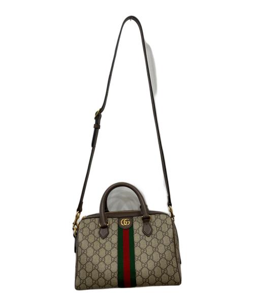 GUCCI（グッチ）GUCCI (グッチ) オフィディア スモール トップハンドルバッグ ブラウンの古着・服飾アイテム