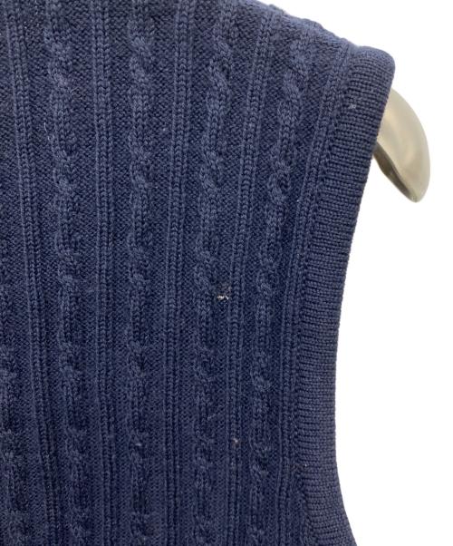 CELINE（セリーヌ）CELINE (セリーヌ) トリオンフロゴボタンニットベスト ネイビー サイズ:Lの古着・服飾アイテム