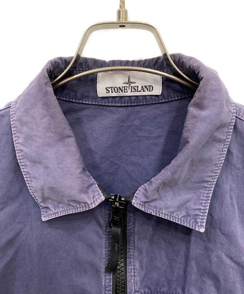 STONE ISLAND（ストーンアイランド）STONE ISLAND (ストーンアイランド) Garment-Dyed Zip-Up Jacket ネイビー サイズ:Lの古着・服飾アイテム
