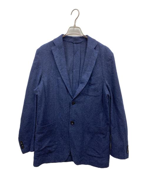 TOMORROW LAND PILGRIM（トゥモローランド ピルグリム）TOMORROW LAND PILGRIM (トゥモローランド ピルグリム) リングツイード シングルブレステッド2Bジャケット ネイビー サイズ:48の古着・服飾アイテム