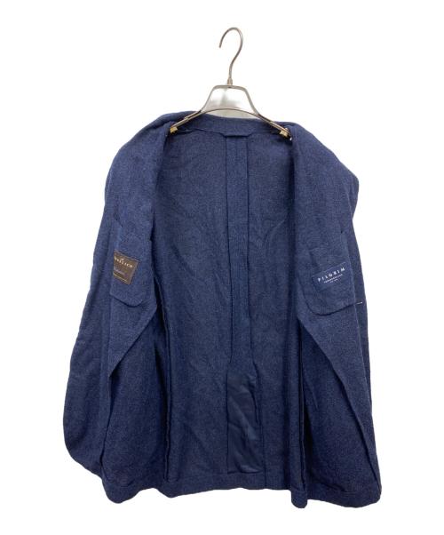 TOMORROW LAND PILGRIM（トゥモローランド ピルグリム）TOMORROW LAND PILGRIM (トゥモローランド ピルグリム) リングツイード シングルブレステッド2Bジャケット ネイビー サイズ:48の古着・服飾アイテム