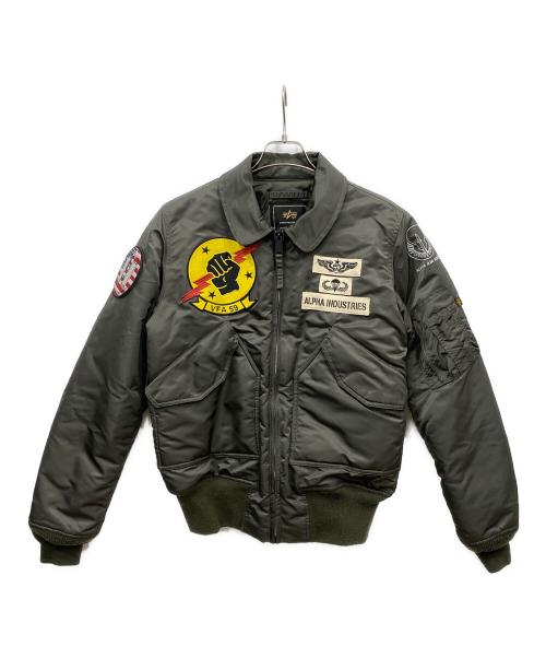 ALPHA INDUSTRIES（アルファインダストリーズ）ALPHA INDUSTRIES (アルファインダストリーズ) フライトジャケット カーキ サイズ:Mの古着・服飾アイテム