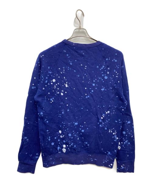 POLO RALPH LAUREN（ポロ・ラルフローレン）POLO RALPH LAUREN (ポロ・ラルフローレン) スプラッシュペイントデザインスウェット ブルー サイズ:Lの古着・服飾アイテム