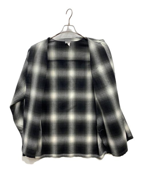 CalTop（キャルトップ）CalTop (キャルトップ) オンブレチェックシャツ ブラック サイズ:Lの古着・服飾アイテム