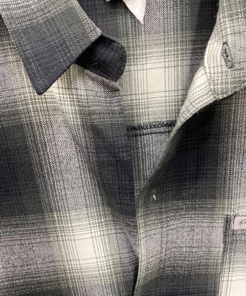 CalTop（キャルトップ）CalTop (キャルトップ) オンブレチェックシャツ ブラック サイズ:Lの古着・服飾アイテム