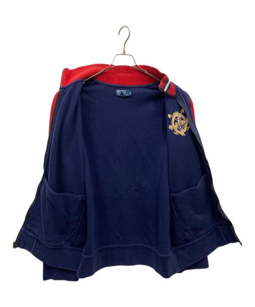 POLO RALPH LAUREN（ポロ・ラルフローレン）POLO RALPH LAUREN (ポロ・ラルフローレン) スウェット地ジャケット ネイビー サイズ:XLの古着・服飾アイテム