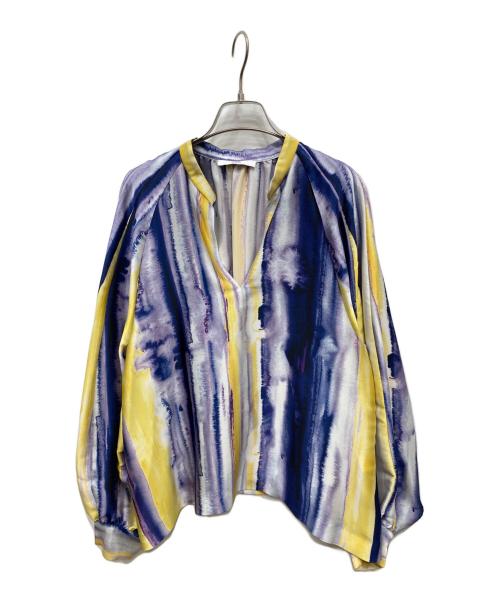 ASTRAET（アストラット）ASTRAET (アストラット) 総柄長袖ブラウス パープル サイズ:FREEの古着・服飾アイテム