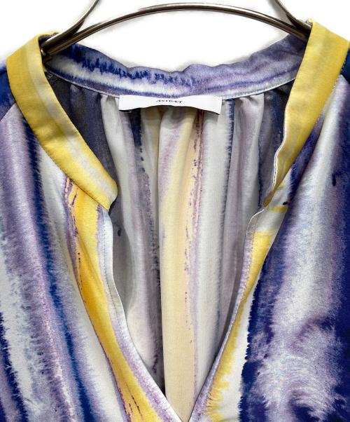 ASTRAET（アストラット）ASTRAET (アストラット) 総柄長袖ブラウス パープル サイズ:FREEの古着・服飾アイテム