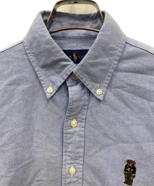 POLO RALPH LAUREN（ポロ・ラルフローレン）POLO RALPH LAUREN (ポロ・ラルフローレン) ポロベアボタンダウンシャツ ブルー サイズ:XSの古着・服飾アイテム