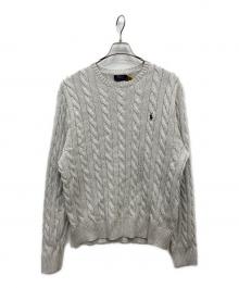 POLO RALPH LAUREN（ポロ・ラルフローレン）の古着「ケーブルニット」｜グレー
