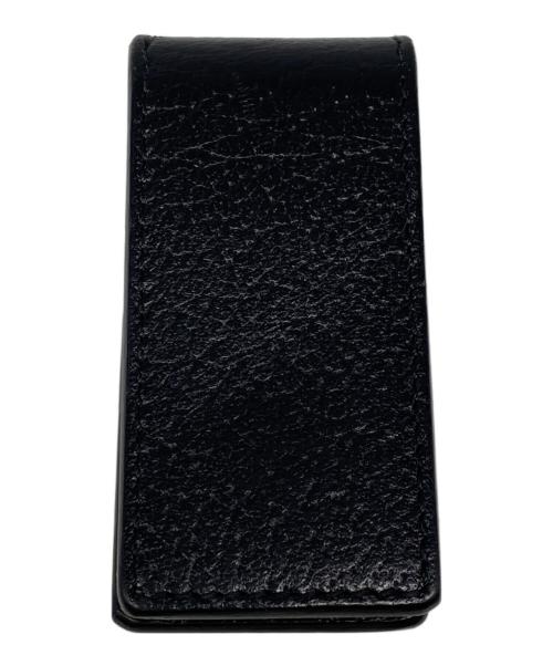 GUCCI（グッチ）GUCCI (グッチ) アニマリエレザー マネークリップ ブラック×アンティークゴールドの古着・服飾アイテム