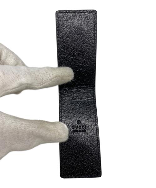 GUCCI（グッチ）GUCCI (グッチ) アニマリエレザー マネークリップ ブラック×アンティークゴールドの古着・服飾アイテム