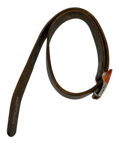 UNDERCOVER（アンダーカバー）UNDERCOVER (アンダーカバー) 赤ラメバックルレザーベルトの古着・服飾アイテム